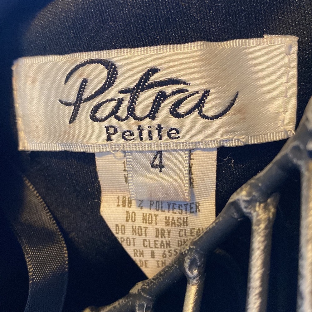 ~Patra Petite~ Floor Length Black Sequin Gown - Picture 7 of 8